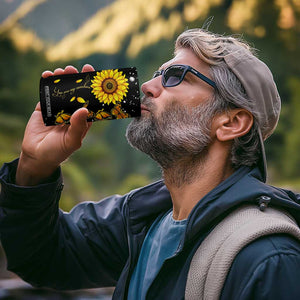 Sunflower Butterfly 4 in 1 Can Cooler Tumbler Personalized TS04 Print Your Wear