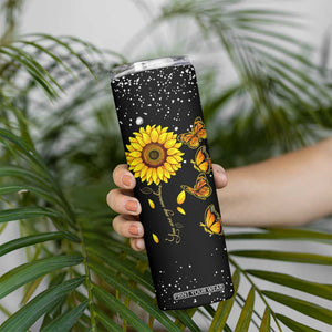 Sunflower Butterfly Skinny Tumbler Personalized TS04 Print Your Wear