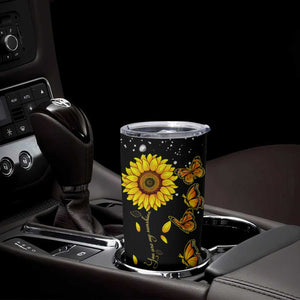 Sunflower Butterfly Tumbler Cup Personalized TS04 Print Your Wear