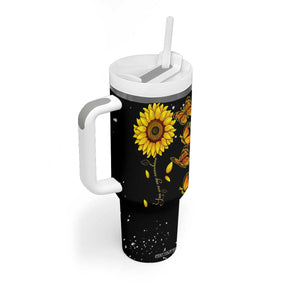 Sunflower Butterfly Tumbler With Handle Personalized TS04 Print Your Wear