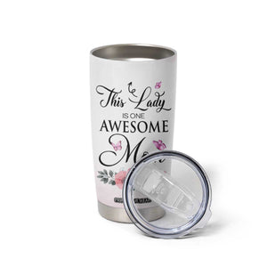 Butterfly Awesome Mom Tumbler Cup Personalized TS04 Print Your Wear