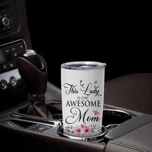 Butterfly Awesome Mom Tumbler Cup Personalized TS04 Print Your Wear