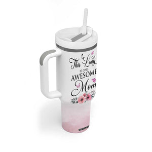 Butterfly Awesome Mom Tumbler With Handle Personalized TS04 Print Your Wear