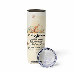 Wisdom From A Cat Skinny Tumbler Personalized TS04 Print Your Wear