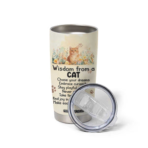 Wisdom From A Cat Tumbler Cup Personalized TS04 Print Your Wear