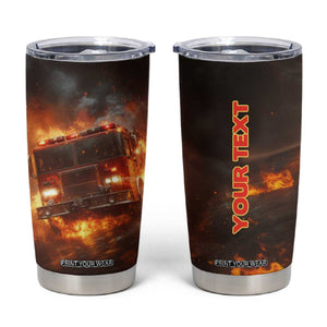 Firefighter Fire Truck Tumbler Cup Personalized TS04 Multicolor Print Your Wear