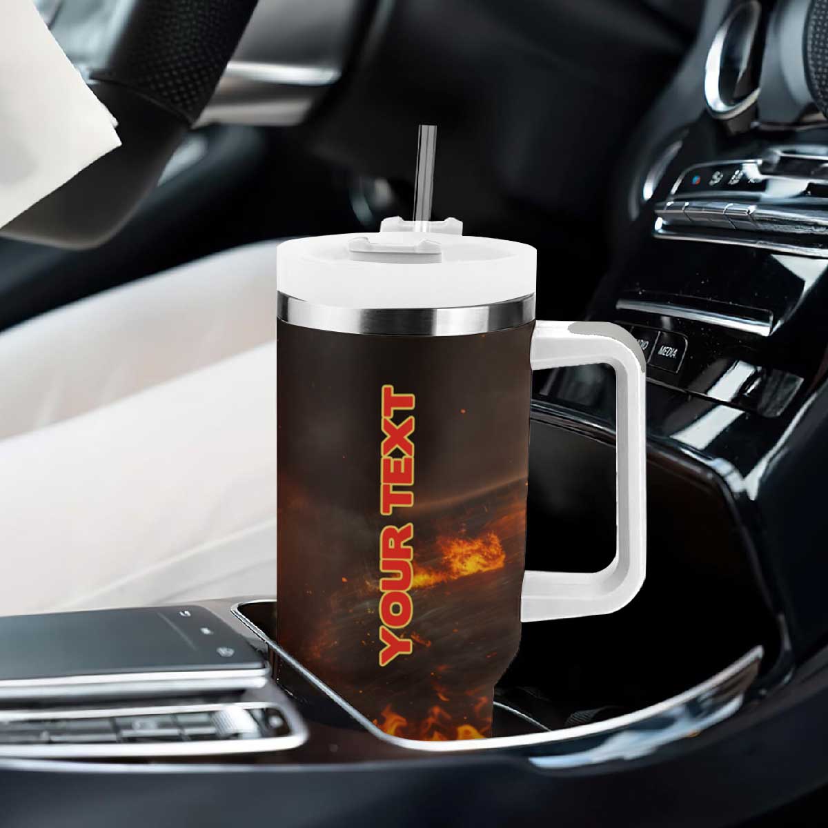 Firefighter Fire Truck Tumbler With Handle Personalized TS04 Print Your Wear
