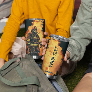 Firefighter Vintage Tumbler Cup Personalized TS04 Print Your Wear