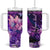 Butterfly Tumbler With Handle Personalized TS04 One Size: 40 oz Multicolor Print Your Wear