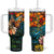 Butterfly Colorful Crystal Mosaic Tumbler With Handle Personalized TS04 One Size: 40 oz Multicolor Print Your Wear