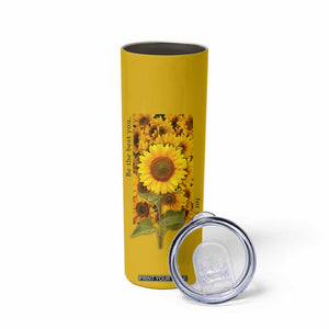 Butterfly Sunflower Skinny Tumbler Personalized TS04 Print Your Wear