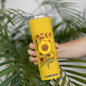 Butterfly Sunflower Skinny Tumbler Personalized TS04 Print Your Wear