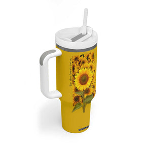 Butterfly Sunflower Tumbler With Handle Personalized TS04 Print Your Wear