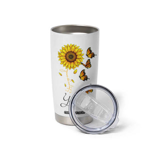 Butterfly Sunflower You Are My Sunshine Tumbler Cup Personalized TS04 Print Your Wear