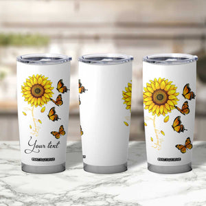 Butterfly Sunflower You Are My Sunshine Tumbler Cup Personalized TS04 Print Your Wear