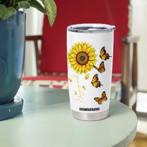 Butterfly Sunflower You Are My Sunshine Tumbler Cup Personalized TS04 Print Your Wear