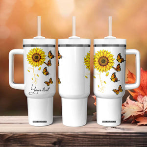 Butterfly Sunflower You Are My Sunshine Tumbler With Handle Personalized TS04 Print Your Wear