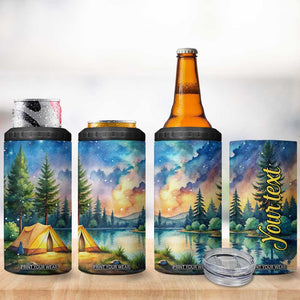 Camping Tent 4 in 1 Can Cooler Tumbler Personalized TS04 Print Your Wear