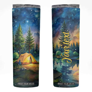 Camping Tent Skinny Tumbler Personalized TS04 Multicolor Print Your Wear