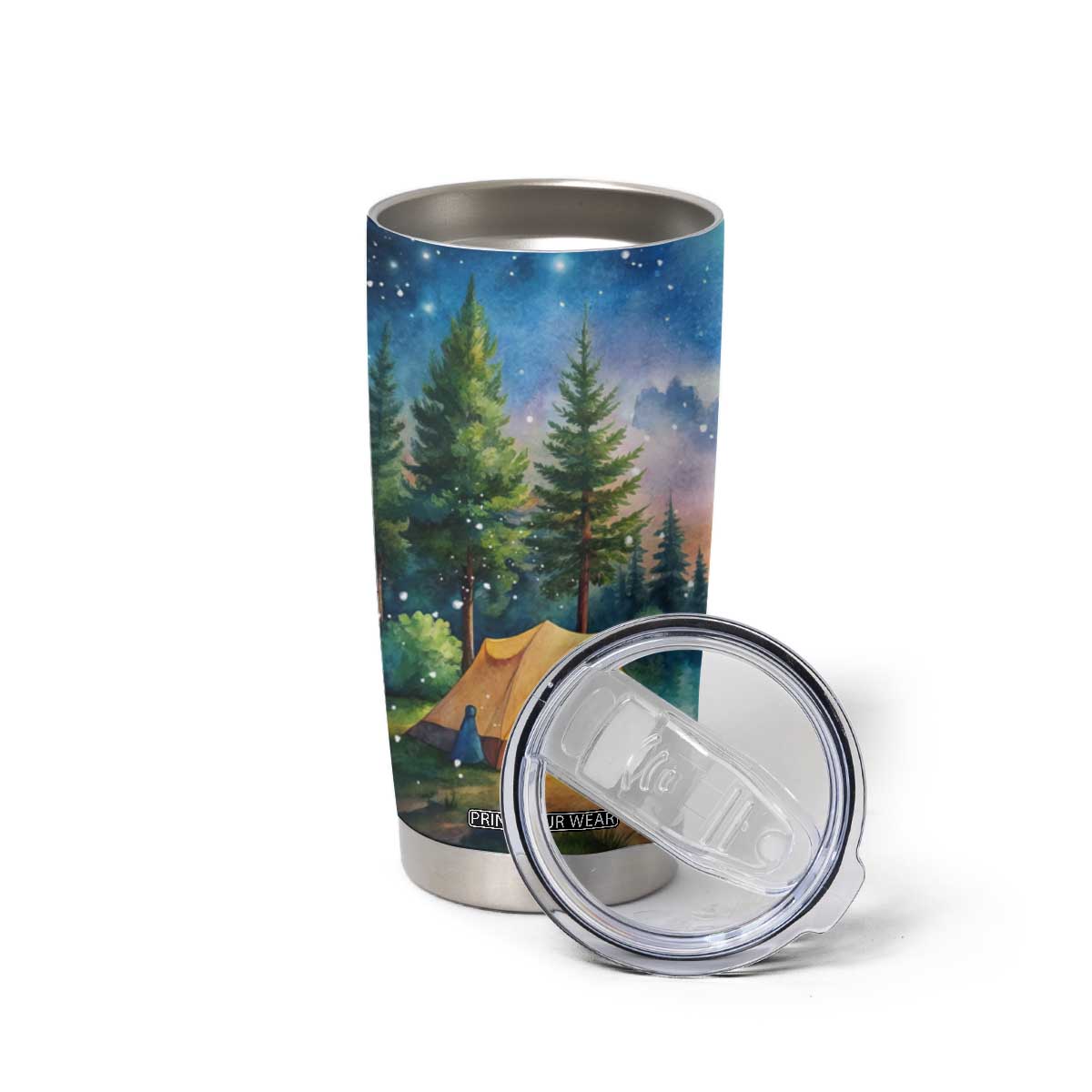 Camping Tent Tumbler Cup Personalized TS04 Print Your Wear