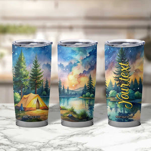 Camping Tent Tumbler Cup Personalized TS04 Print Your Wear