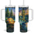 Camping Tent Tumbler With Handle Personalized TS04 One Size: 40 oz Multicolor Print Your Wear