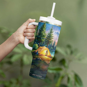 Camping Tent Tumbler With Handle Personalized TS04 Print Your Wear