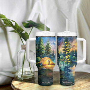 Camping Tent Tumbler With Handle Personalized TS04 Print Your Wear