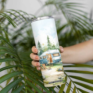 Camping Lover Skinny Tumbler Personalized TS04 Print Your Wear