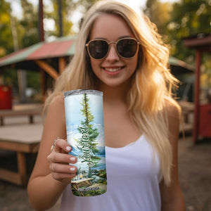 Camping Lover Skinny Tumbler Personalized TS04 Print Your Wear