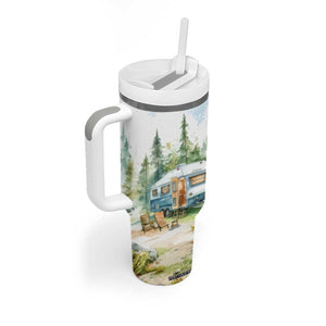 Camping Lover Tumbler With Handle Personalized TS04 Print Your Wear