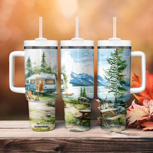 Camping Lover Tumbler With Handle Personalized TS04 Print Your Wear