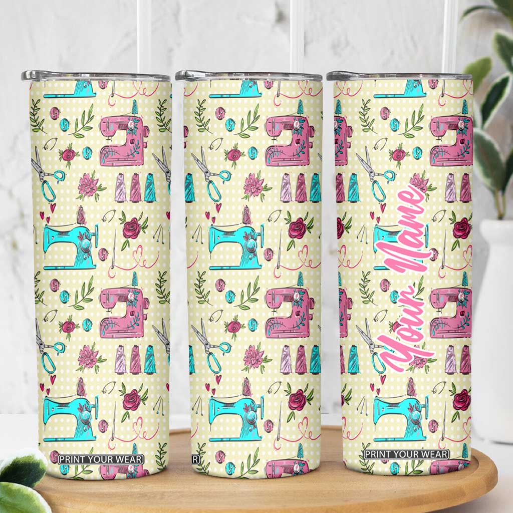 Sewing Pattern Skinny Tumbler Personalized TS04 Print Your Wear