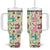 Sewing Pattern Tumbler With Handle Personalized TS04 One Size: 40 oz Multicolor Print Your Wear