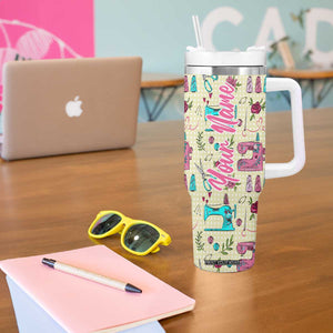 Sewing Pattern Tumbler With Handle Personalized TS04 Print Your Wear