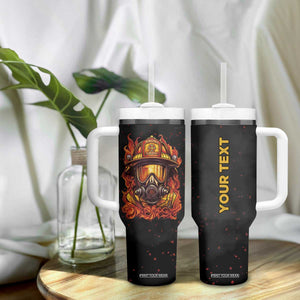 Firefighter Mask Vintage Tumbler With Handle Personalized TS04 Print Your Wear