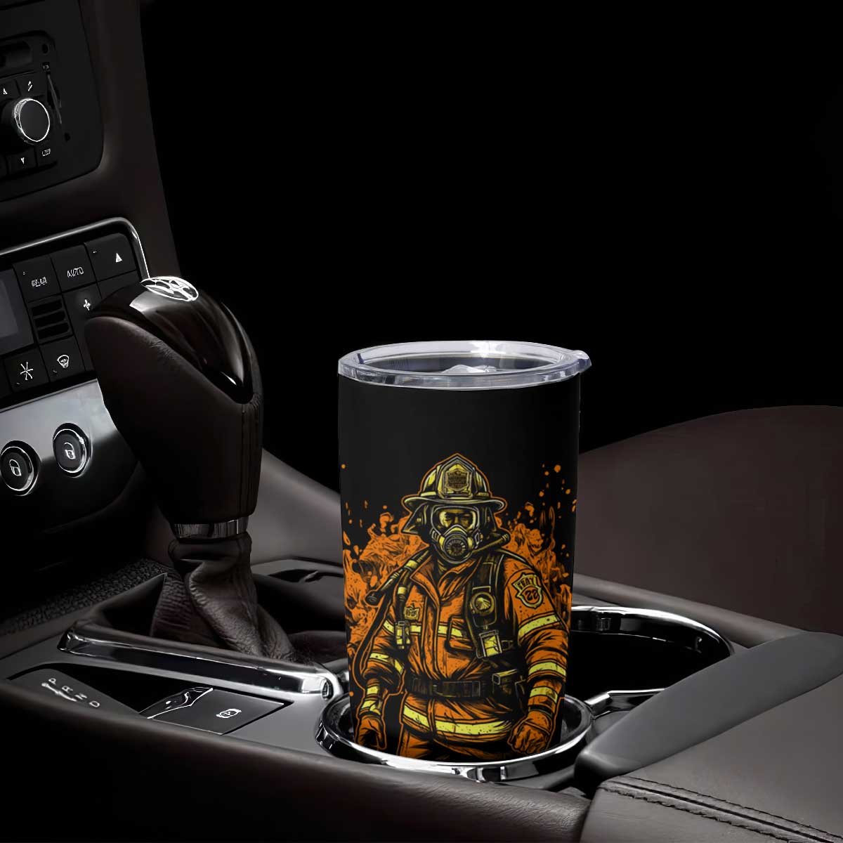 Brave Firefighter Tumbler Cup Personalized TS04 Print Your Wear