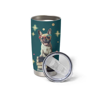 Cute Pug Reading Books Tumbler Cup Personalized TS04 Print Your Wear