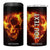 Skull On Fire 4 in 1 Can Cooler Tumbler Personalized TS04 One Size: 16 oz Multicolor Print Your Wear