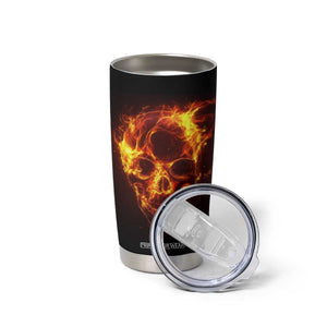 Skull On Fire Tumbler Cup Personalized TS04 Print Your Wear