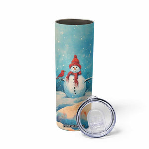 Snowman Painting Style Skinny Tumbler Personalized TS04 Print Your Wear