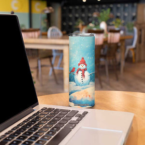 Snowman Painting Style Skinny Tumbler Personalized TS04 Print Your Wear