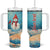 Snowman Painting Style Tumbler With Handle Personalized TS04 One Size: 40 oz Multicolor Print Your Wear