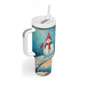 Snowman Painting Style Tumbler With Handle Personalized TS04 Print Your Wear