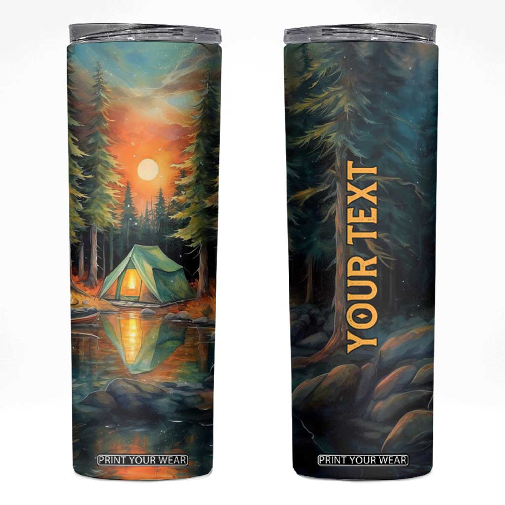 Camping In The Wood Skinny Tumbler Personalized TS04 Multicolor Print Your Wear