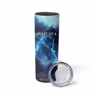 Heart Of A Wolf Soul Of A Dragon Skinny Tumbler Personalized TS04 Print Your Wear