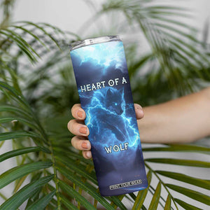 Heart Of A Wolf Soul Of A Dragon Skinny Tumbler Personalized TS04 Print Your Wear