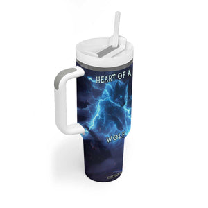 Heart Of A Wolf Soul Of A Dragon Tumbler With Handle Personalized TS04 Print Your Wear