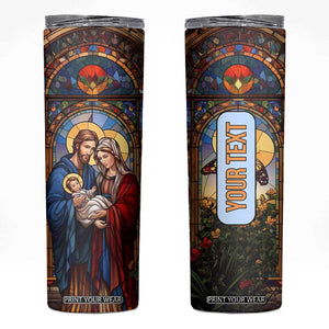 Faith Nativity Colorful Stained Glass Skinny Tumbler Personalized TS04 Multicolor Print Your Wear