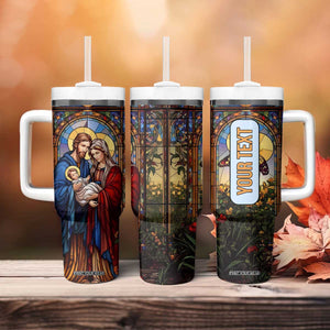 Faith Nativity Colorful Stained Glass Tumbler With Handle Personalized TS04 Print Your Wear